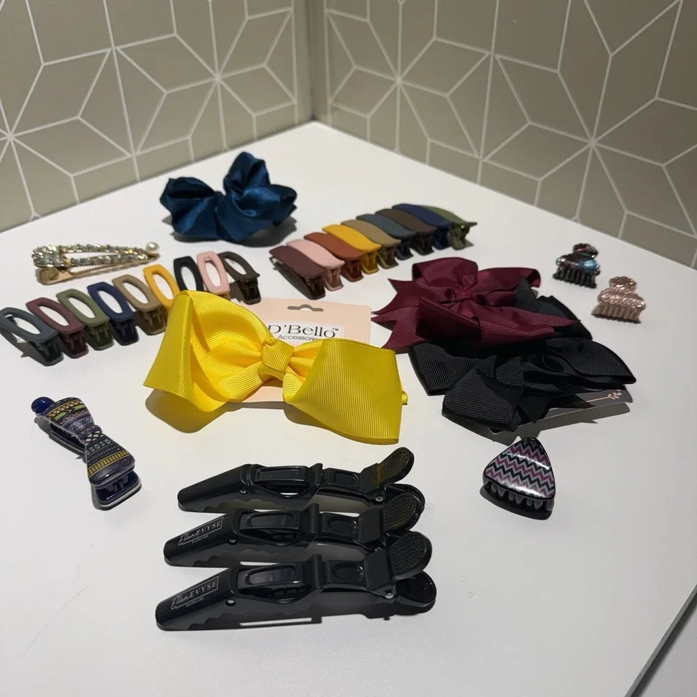 Hair‎ Bows Clips Slides Grips Accessories - Bundle